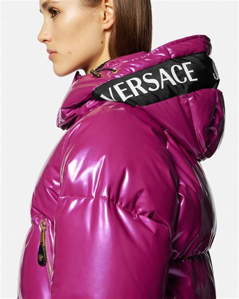 nylon puffer jacket versace|Versace puffer jackets for men.